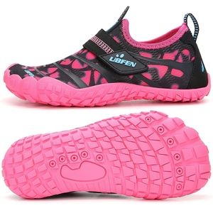 UBFEN Waterproof Shoes for Kids (Aqua Socks) - Size 12 Pink